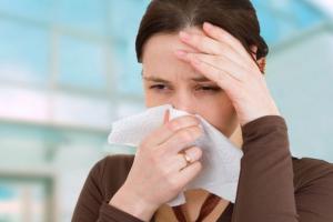 Causes and treatment of headache with a runny nose